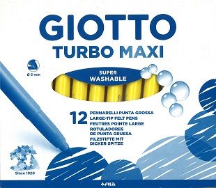 Pennarelli Punta Grossa Giotto Turbo Maxi Super Washable