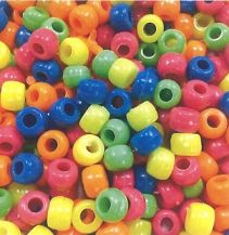 BEADS PONY - FLURO ASSORTED PACK OF 250 GRAM