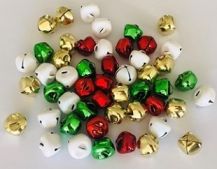 JINGLE BELLS ASSORTED COLOURS 15MM PACK 50