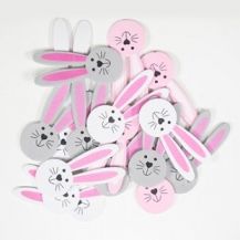 FOAM CRAFT STICKER- BUNNY 80 PIECE