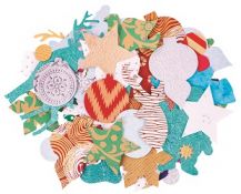 HANDMADE PATTERN PAPER - CHRISTMAS SHAPES 100GRAMS