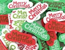 FOAM STICKERS - MERRY CHRISTMAS 80'