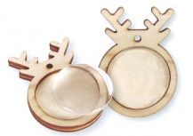 WOODEN REINDEER PENDANTS 10'S (WP001)